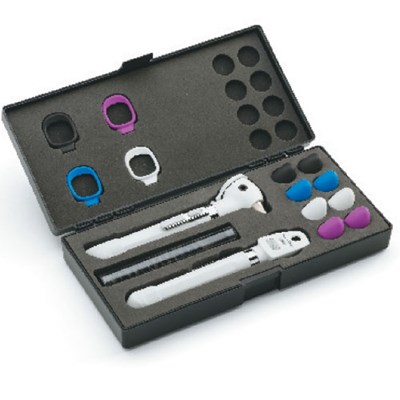 Pocket LED Otoscope/ Ophthalmoscope Hard Case Set Onyx